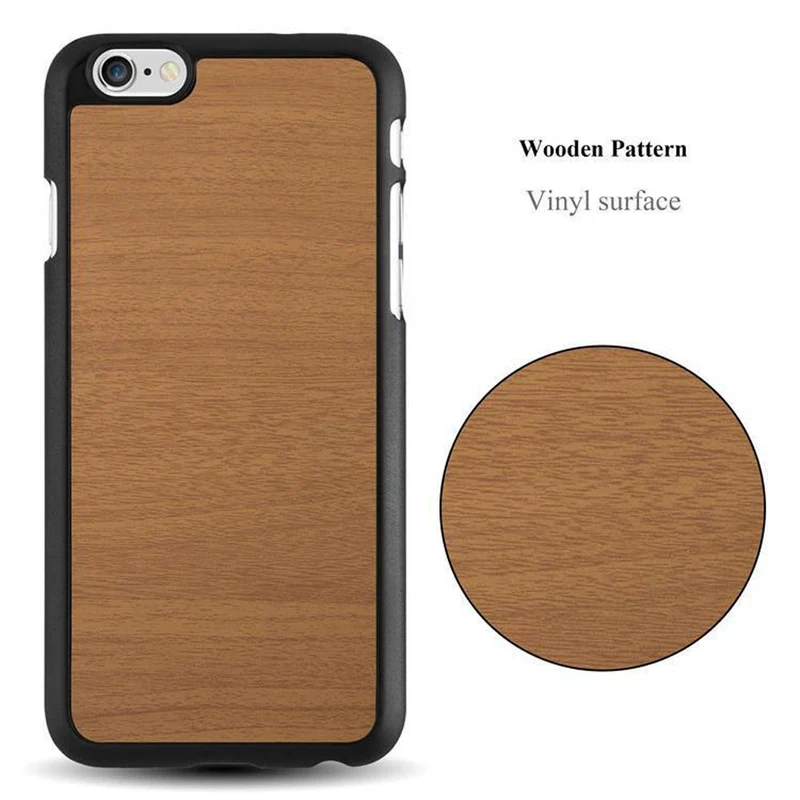 Cadorabo Hülle kompatibel mit Apple iPhone 6 PLUS / 6S PLUS Hard Case Schutzhülle in Holz Optik gegen Kratzer und Stöße