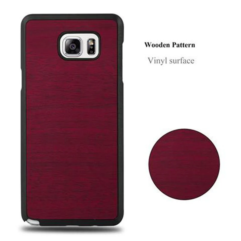 Cadorabo Hülle kompatibel mit Samsung Galaxy NOTE 5 Hard Case Schutzhülle in Holz Optik gegen Kratzer und Stöße