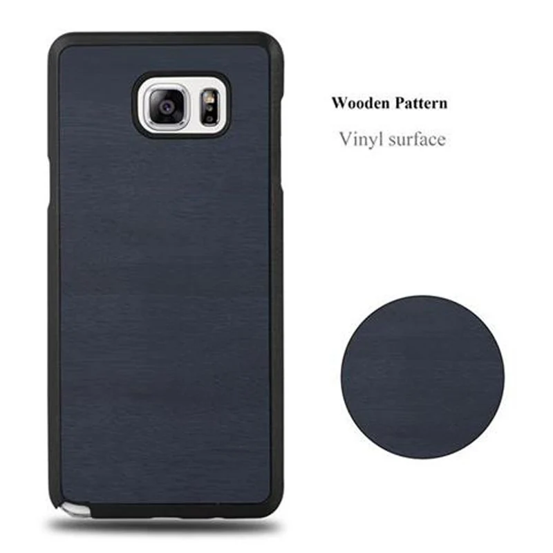 Cadorabo Hülle kompatibel mit Samsung Galaxy NOTE 5 Hard Case Schutzhülle in Holz Optik gegen Kratzer und Stöße