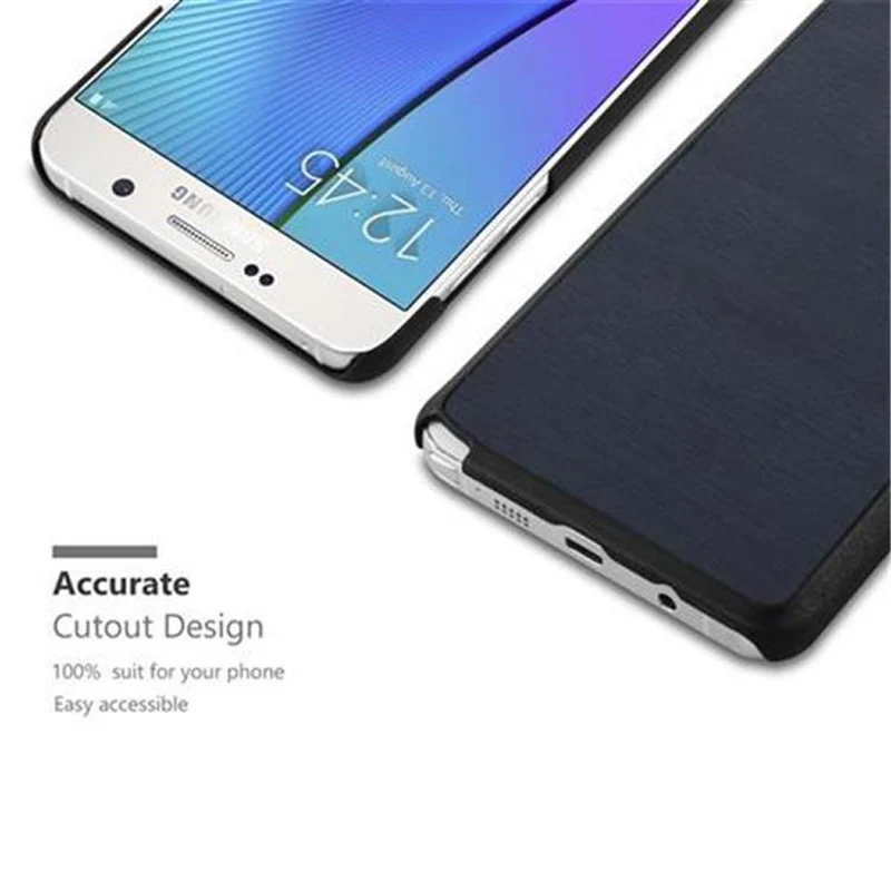 Cadorabo Hülle kompatibel mit Samsung Galaxy NOTE 5 Hard Case Schutzhülle in Holz Optik gegen Kratzer und Stöße