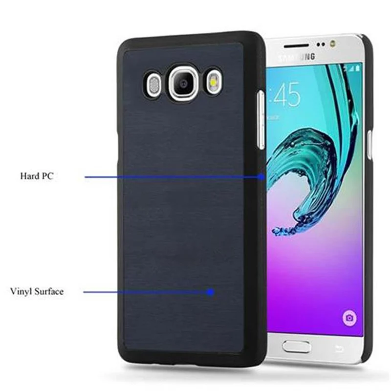 Cadorabo Hülle kompatibel mit Samsung Galaxy J7 2016 Hard Case Schutzhülle in Holz Optik gegen Kratzer und Stöße
