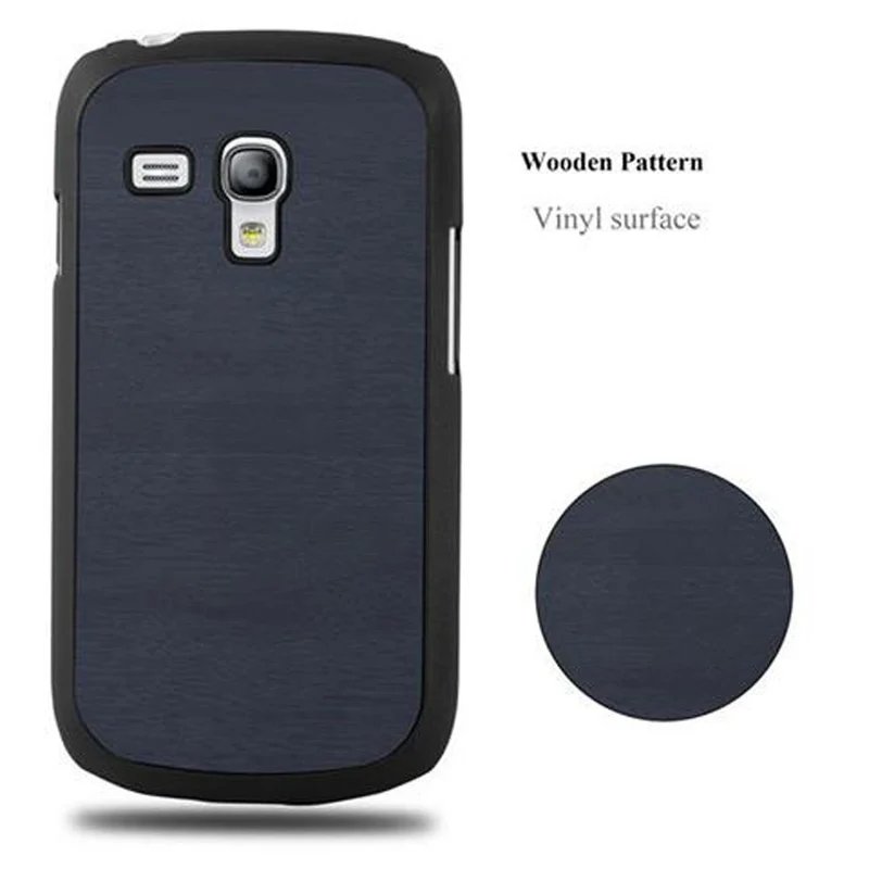 Cadorabo Hülle kompatibel mit Samsung Galaxy S3 MINI Hard Case Schutzhülle in Holz Optik gegen Kratzer und Stöße