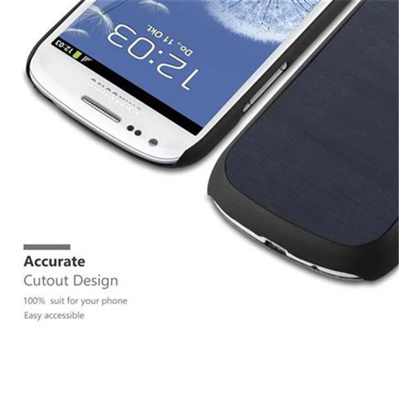 Cadorabo Hülle kompatibel mit Samsung Galaxy S3 MINI Hard Case Schutzhülle in Holz Optik gegen Kratzer und Stöße