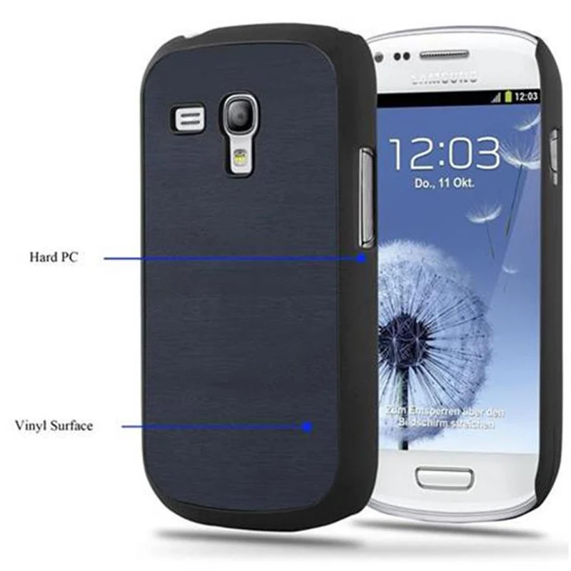 Cadorabo Hülle kompatibel mit Samsung Galaxy S3 MINI Hard Case Schutzhülle in Holz Optik gegen Kratzer und Stöße