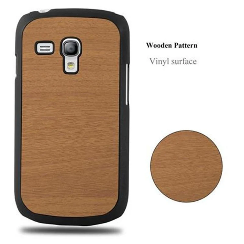 Cadorabo Hülle kompatibel mit Samsung Galaxy S3 MINI Hard Case Schutzhülle in Holz Optik gegen Kratzer und Stöße