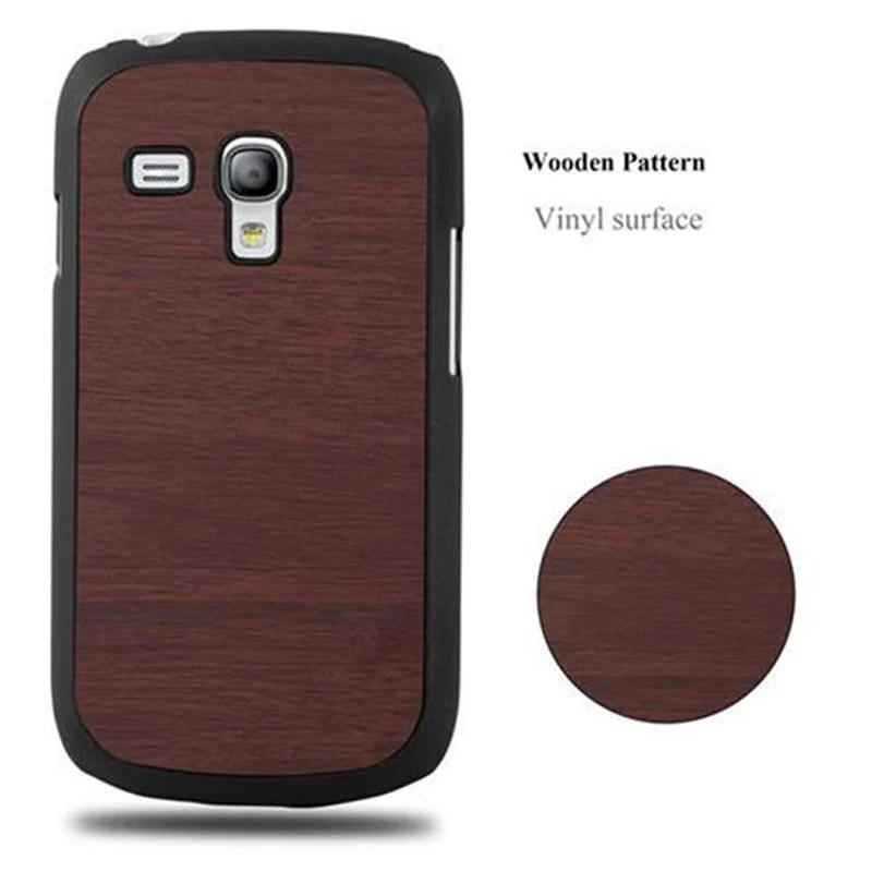 Cadorabo Hülle kompatibel mit Samsung Galaxy S3 MINI Hard Case Schutzhülle in Holz Optik gegen Kratzer und Stöße