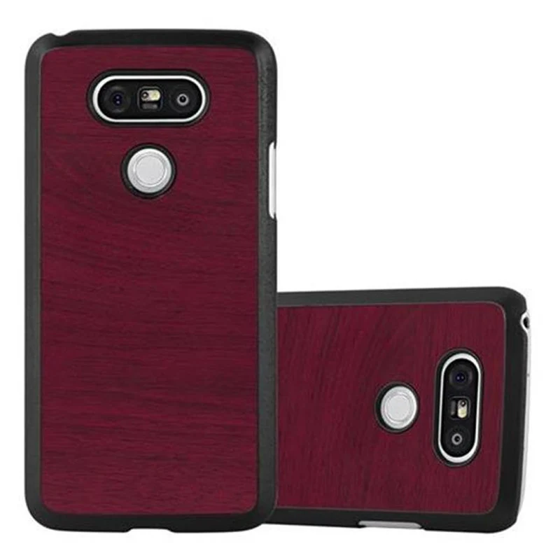 Cadorabo Hülle kompatibel mit LG G5 Hard Case Schutzhülle in Holz Optik gegen Kratzer und Stöße