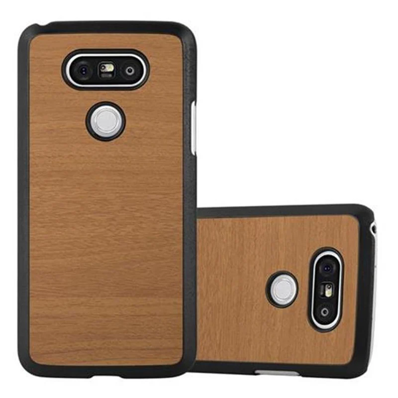 Cadorabo Hülle kompatibel mit LG G5 Hard Case Schutzhülle in Holz Optik gegen Kratzer und Stöße