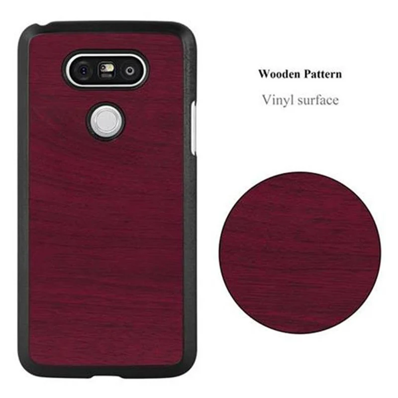Cadorabo Hülle kompatibel mit LG G5 Hard Case Schutzhülle in Holz Optik gegen Kratzer und Stöße