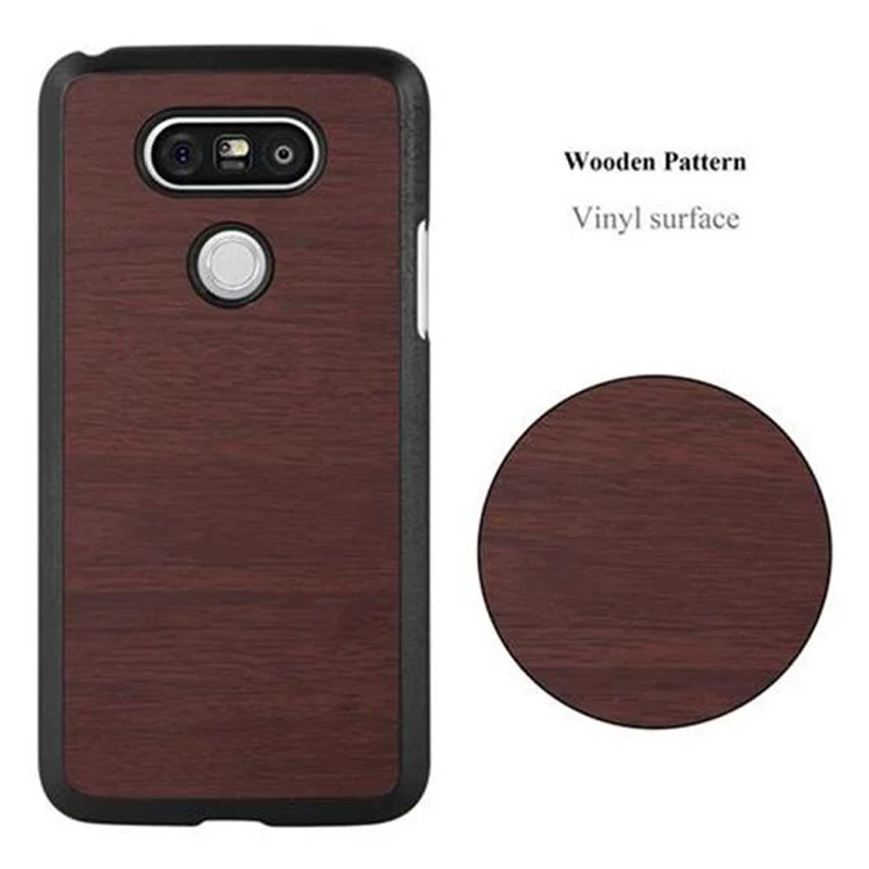 Cadorabo Hülle kompatibel mit LG G5 Hard Case Schutzhülle in Holz Optik gegen Kratzer und Stöße