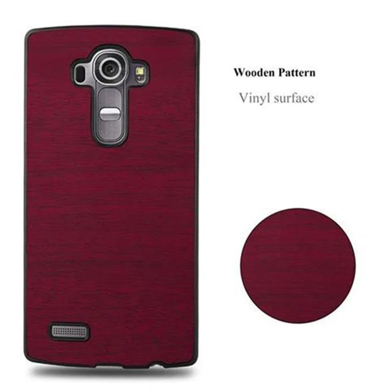 Cadorabo Hülle kompatibel mit LG G4 / G4 PLUS Hard Case Schutzhülle in Holz Optik gegen Kratzer und Stöße