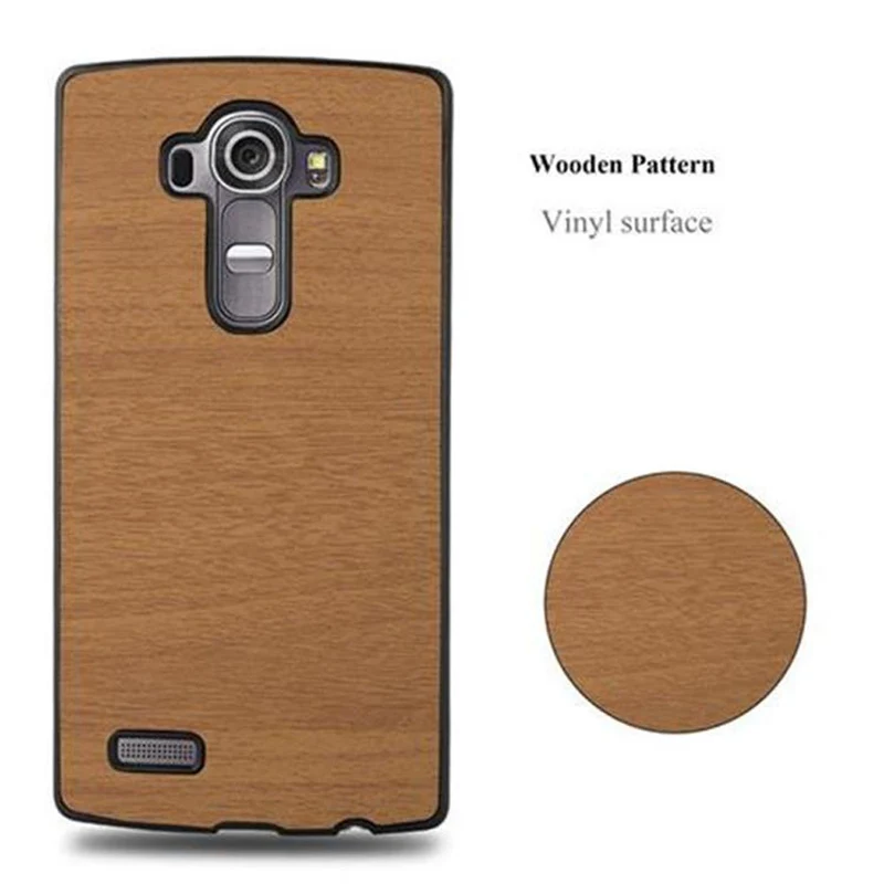 Cadorabo Hülle kompatibel mit LG G4 / G4 PLUS Hard Case Schutzhülle in Holz Optik gegen Kratzer und Stöße