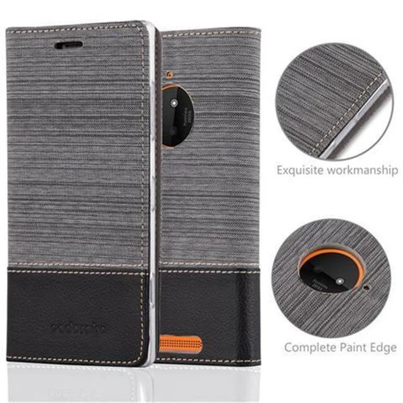 Cadorabo Hülle kompatibel mit Nokia Lumia 830 Schutzhülle mit Magnetverschluss, Standfunktion und Kartenfach
