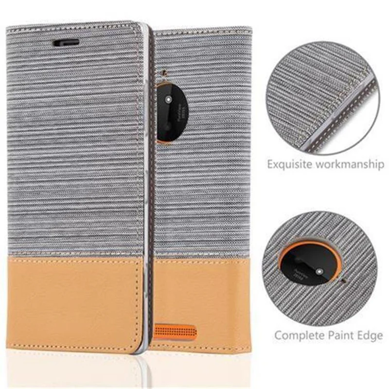 Cadorabo Hülle kompatibel mit Nokia Lumia 830 Schutzhülle mit Magnetverschluss, Standfunktion und Kartenfach