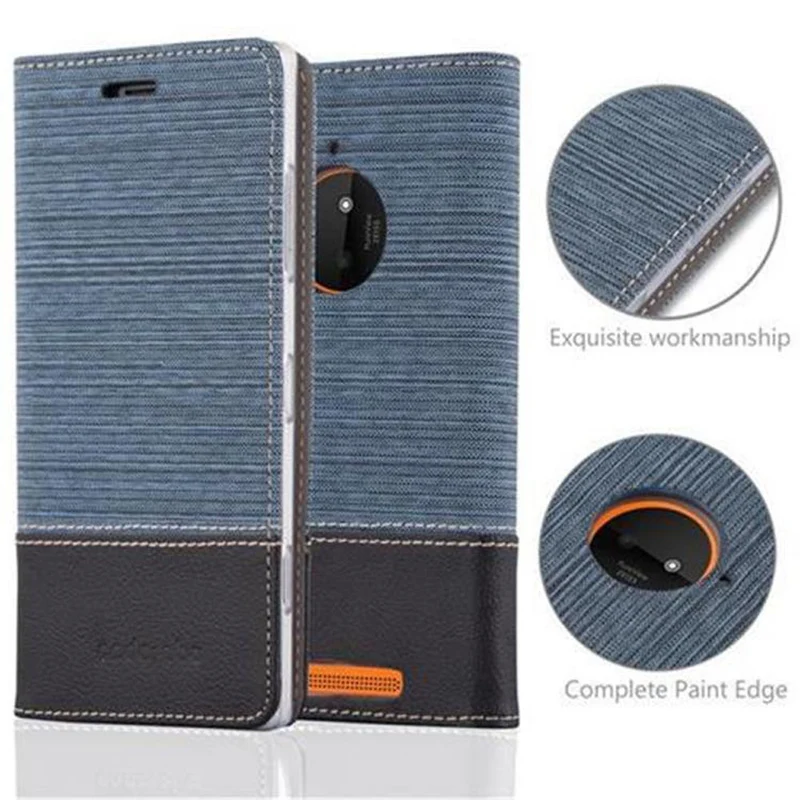 Cadorabo Hülle kompatibel mit Nokia Lumia 830 Schutzhülle mit Magnetverschluss, Standfunktion und Kartenfach