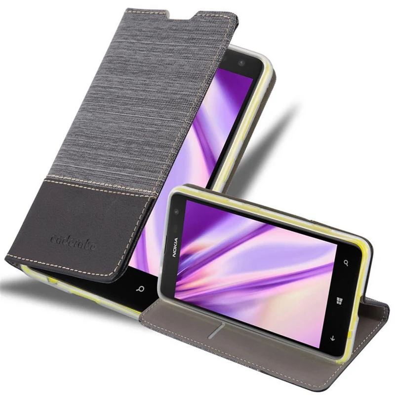 Cadorabo Hülle kompatibel mit Nokia Lumia 625 Schutzhülle mit Magnetverschluss, Standfunktion und Kartenfach