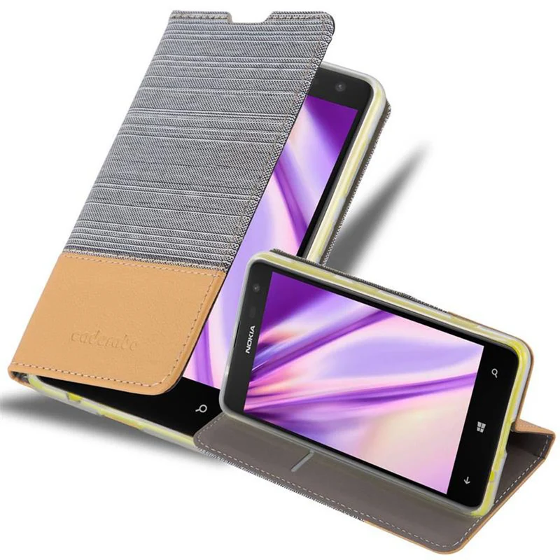 Cadorabo Hülle kompatibel mit Nokia Lumia 625 Schutzhülle mit Magnetverschluss, Standfunktion und Kartenfach