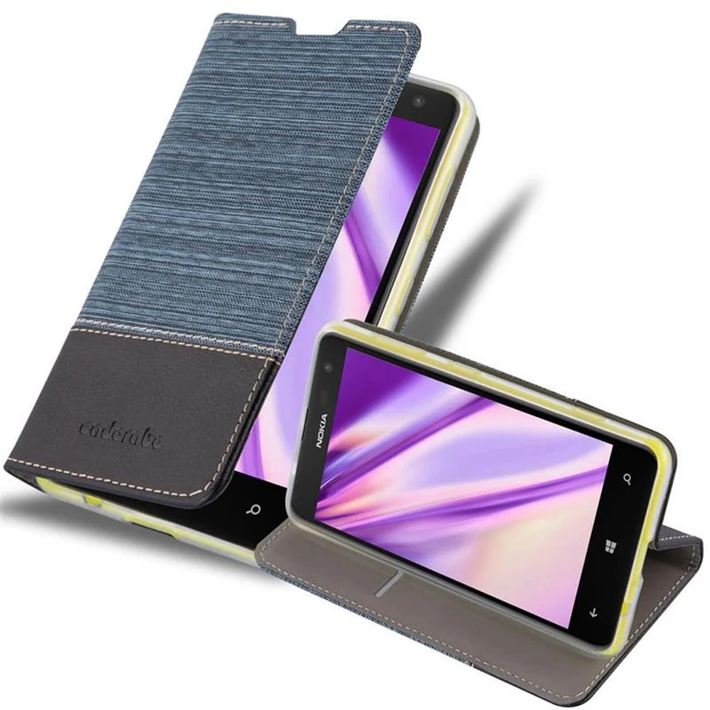 Cadorabo Hülle kompatibel mit Nokia Lumia 625 Schutzhülle mit Magnetverschluss, Standfunktion und Kartenfach