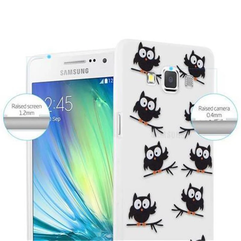 Cadorabo Hülle kompatibel mit Samsung Galaxy A5 2015 mit MOND TRAUMFÄNGER GRÜN- Schutzhülle aus TPU Silikon mit modernem Aufdruck