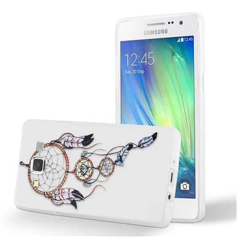 Cadorabo Hülle kompatibel mit Samsung Galaxy A3 2015 mit TRAUMFÄNGER- Schutzhülle aus TPU Silikon mit modernem Aufdruck