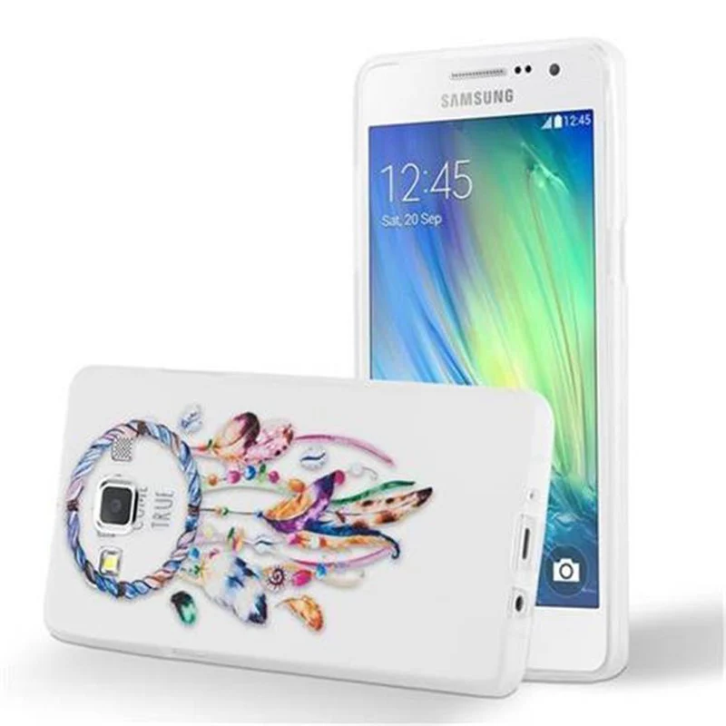 Cadorabo Hülle kompatibel mit Samsung Galaxy A3 2015 mit TRAUMFÄNGER- Schutzhülle aus TPU Silikon mit modernem Aufdruck