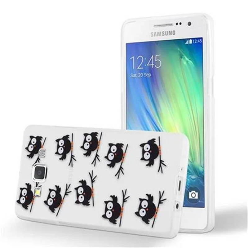 Cadorabo Hülle kompatibel mit Samsung Galaxy A3 2015 mit TRAUMFÄNGER- Schutzhülle aus TPU Silikon mit modernem Aufdruck