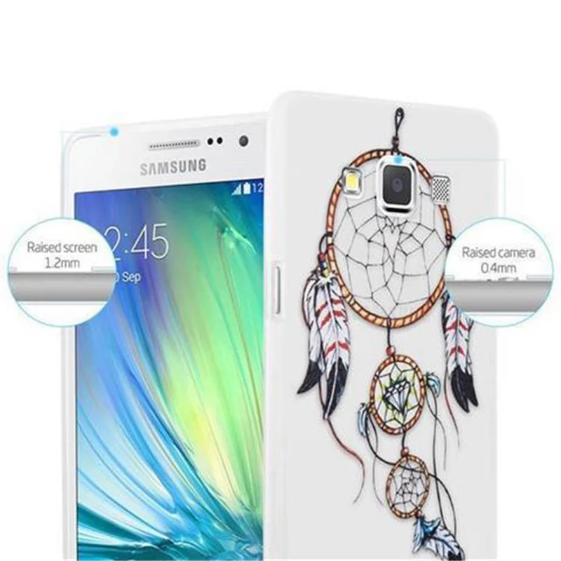 Cadorabo Hülle kompatibel mit Samsung Galaxy A3 2015 mit TRAUMFÄNGER- Schutzhülle aus TPU Silikon mit modernem Aufdruck