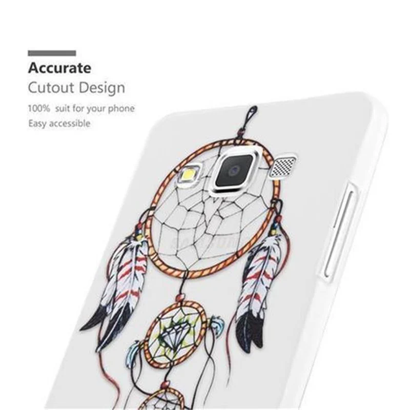 Cadorabo Hülle kompatibel mit Samsung Galaxy A3 2015 mit TRAUMFÄNGER- Schutzhülle aus TPU Silikon mit modernem Aufdruck