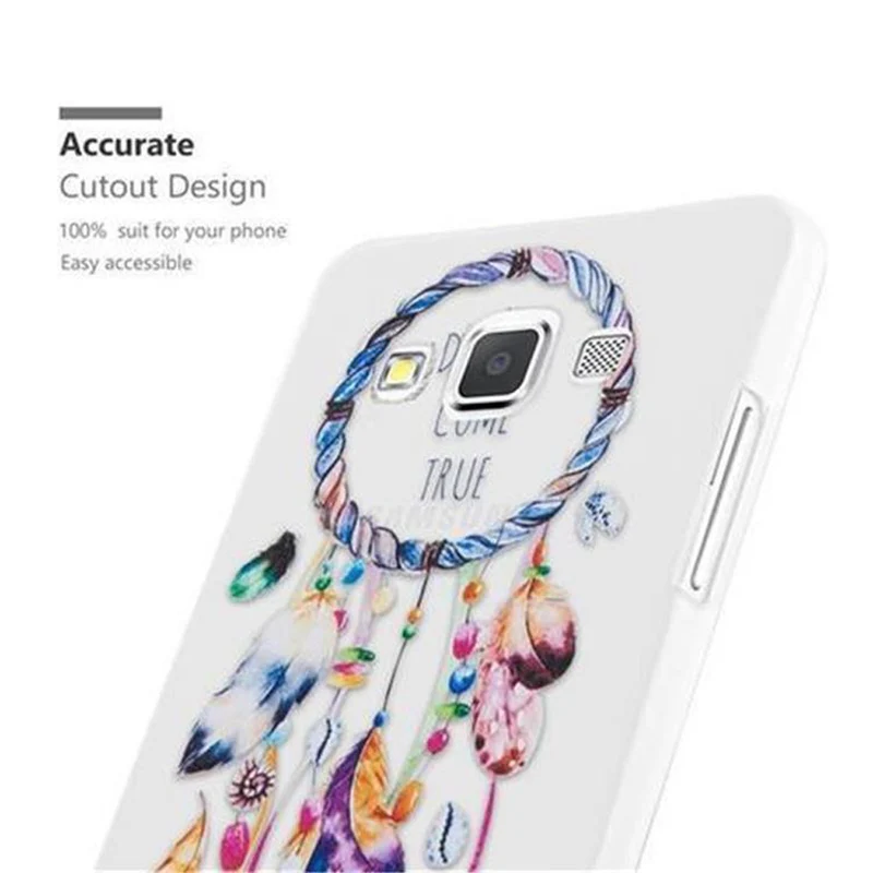 Cadorabo Hülle kompatibel mit Samsung Galaxy A3 2015 mit TRAUMFÄNGER- Schutzhülle aus TPU Silikon mit modernem Aufdruck