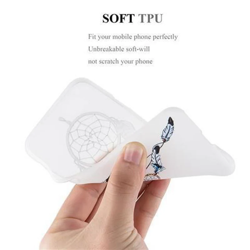 Cadorabo Hülle kompatibel mit Apple iPhone 7 / 7S / 8 / SE 2020 mit MOND TRAUMFÄNGER GRÜN- Schutzhülle aus TPU Silikon mit modernem Aufdruck