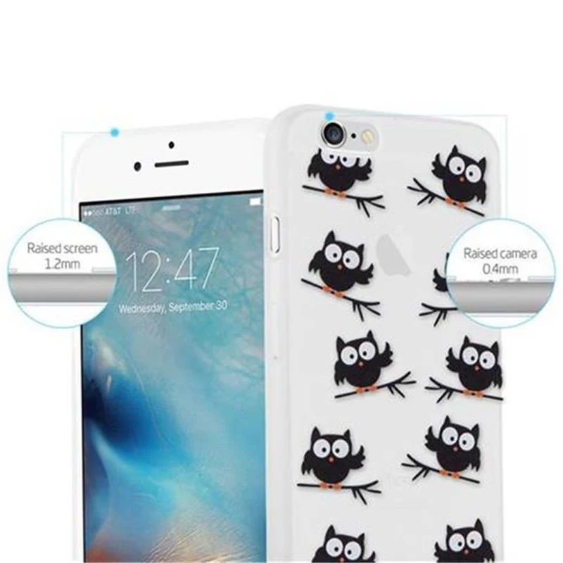 Cadorabo Hülle kompatibel mit Apple iPhone 6 / 6S mit MOND TRAUMFÄNGER GRÜN- Schutzhülle aus TPU Silikon mit modernem Aufdruck