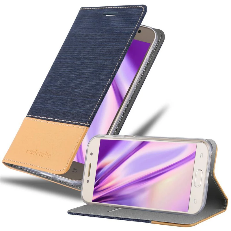 Cadorabo Hülle kompatibel mit Samsung Galaxy A5 2017 Schutzhülle mit Magnetverschluss, Standfunktion und Kartenfach