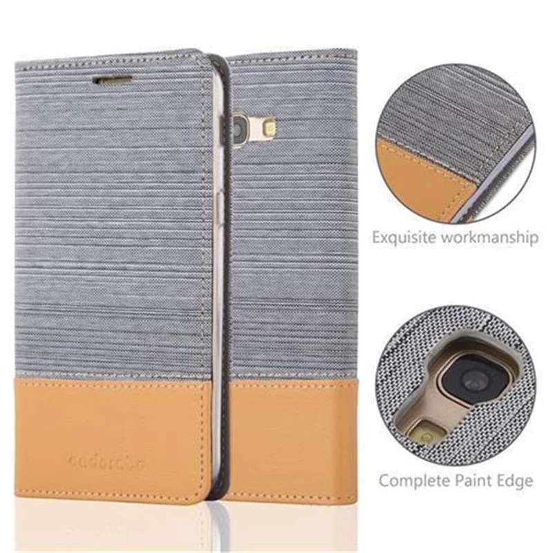 Cadorabo Hülle kompatibel mit Samsung Galaxy A5 2017 Schutzhülle mit Magnetverschluss, Standfunktion und Kartenfach