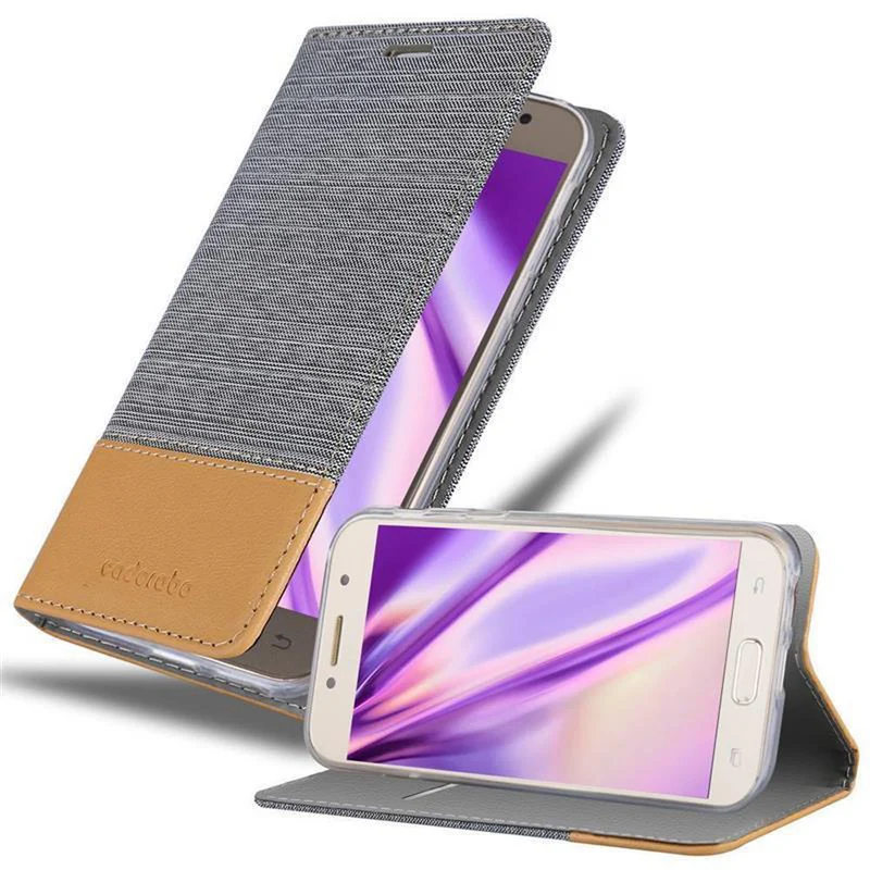 Cadorabo Hülle kompatibel mit Samsung Galaxy A3 2017 Schutzhülle mit Magnetverschluss, Standfunktion und Kartenfach