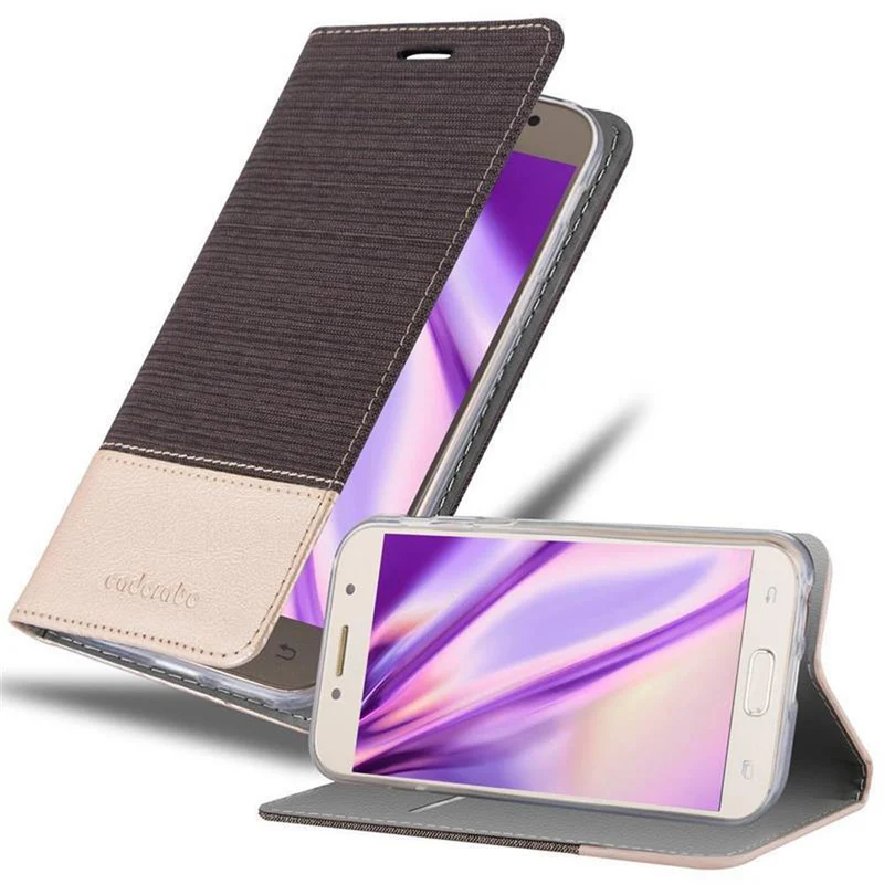 Cadorabo Hülle kompatibel mit Samsung Galaxy A3 2017 Schutzhülle mit Magnetverschluss, Standfunktion und Kartenfach