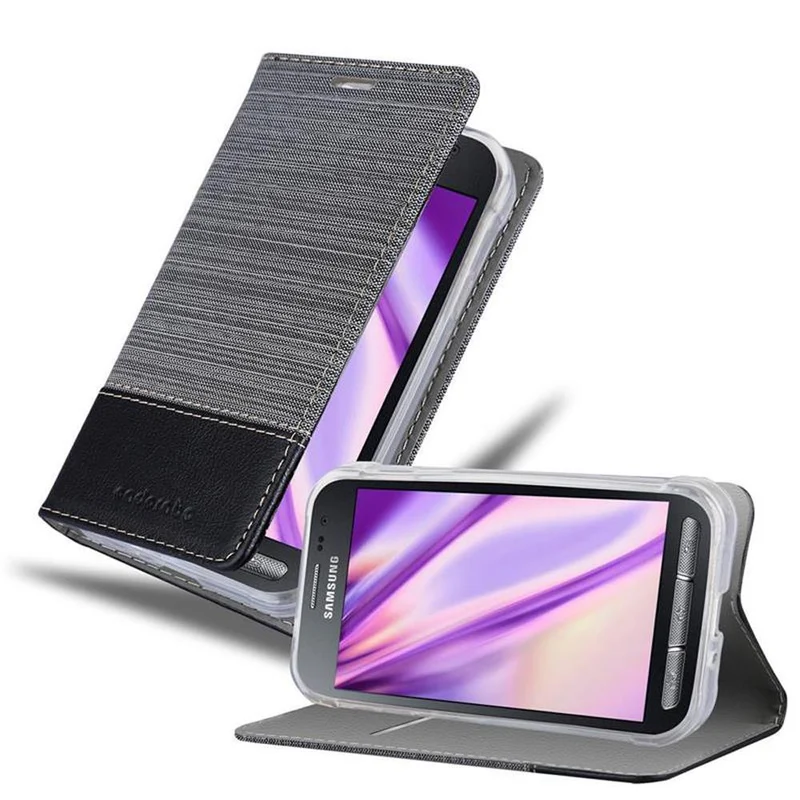 Cadorabo Hülle kompatibel mit Samsung Galaxy XCover 3 Schutzhülle mit Magnetverschluss, Standfunktion und Kartenfach