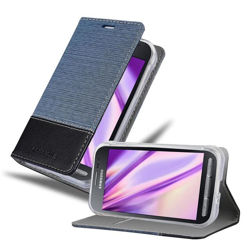 Cadorabo Hülle kompatibel mit Samsung Galaxy XCover 3 Schutzhülle mit Magnetverschluss, Standfunktion und Kartenfach