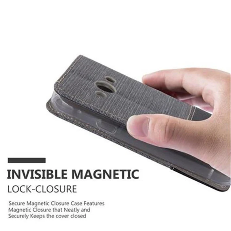 Cadorabo Hülle kompatibel mit Samsung Galaxy XCover 3 Schutzhülle mit Magnetverschluss, Standfunktion und Kartenfach
