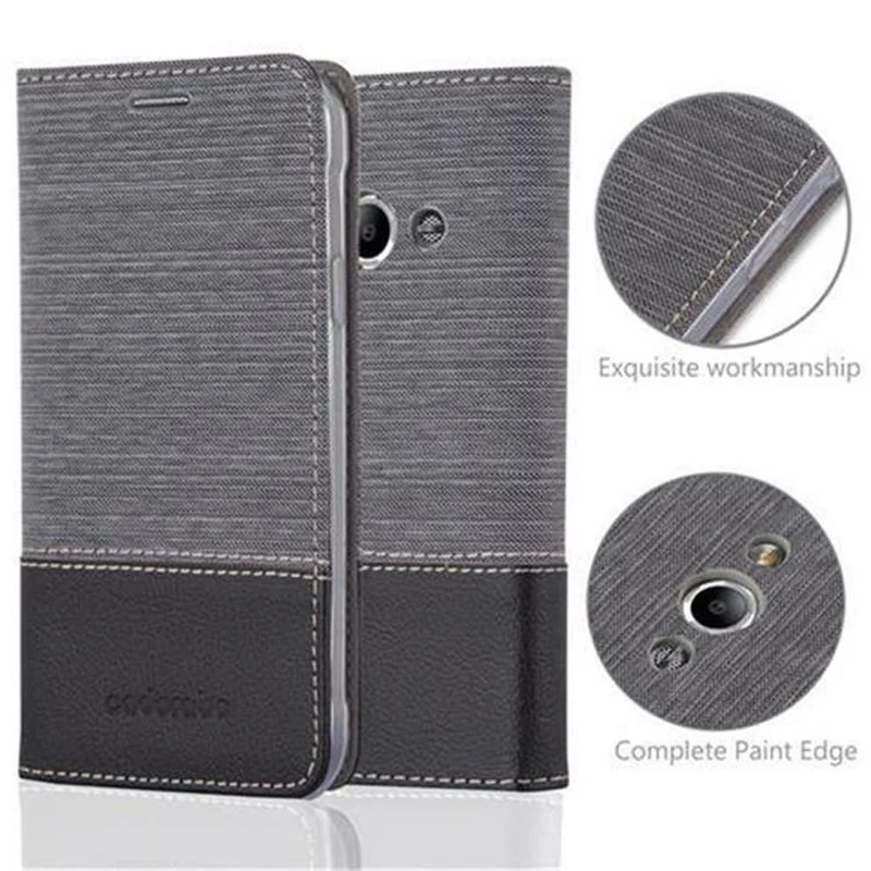 Cadorabo Hülle kompatibel mit Samsung Galaxy XCover 3 Schutzhülle mit Magnetverschluss, Standfunktion und Kartenfach
