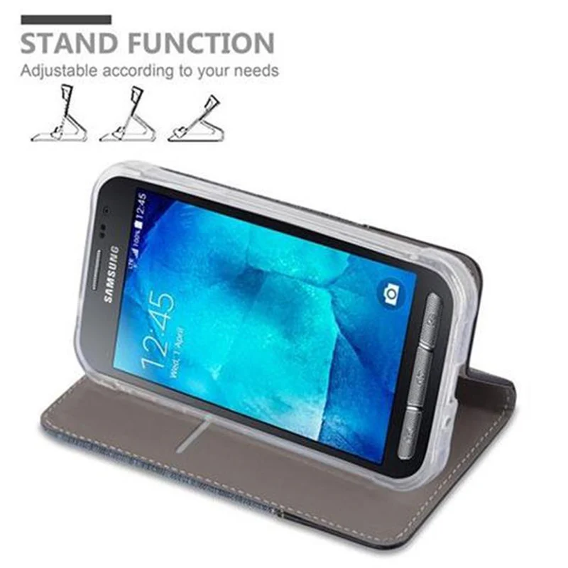 Cadorabo Hülle kompatibel mit Samsung Galaxy XCover 3 Schutzhülle mit Magnetverschluss, Standfunktion und Kartenfach