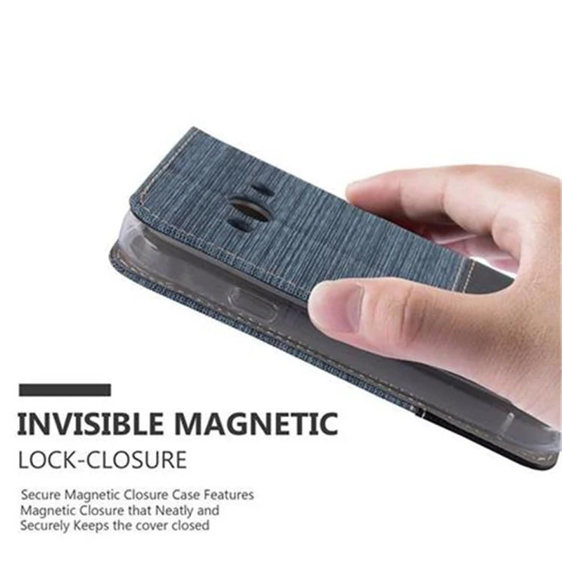 Cadorabo Hülle kompatibel mit Samsung Galaxy XCover 3 Schutzhülle mit Magnetverschluss, Standfunktion und Kartenfach