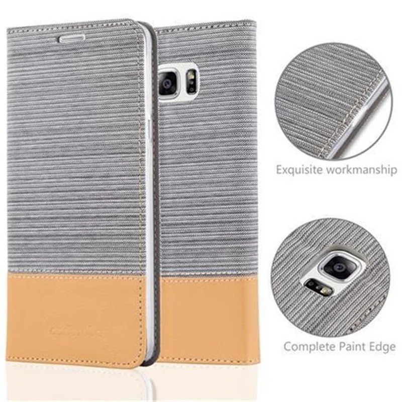 Cadorabo Hülle kompatibel mit Samsung Galaxy NOTE 5 Schutzhülle mit Magnetverschluss, Standfunktion und Kartenfach