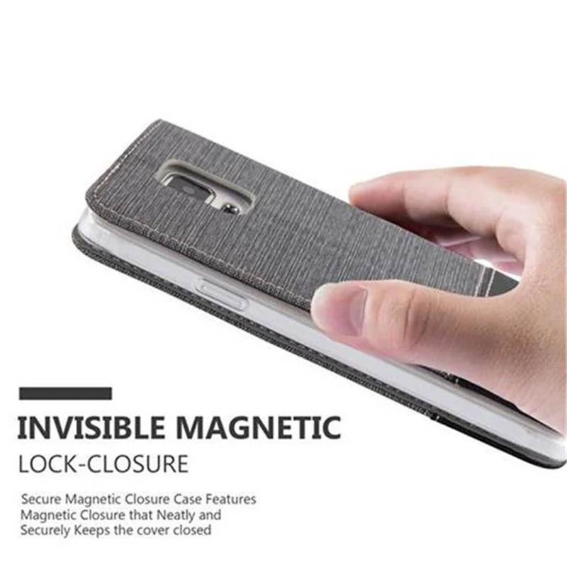 Cadorabo Hülle kompatibel mit Samsung Galaxy NOTE 4 Schutzhülle mit Magnetverschluss, Standfunktion und Kartenfach