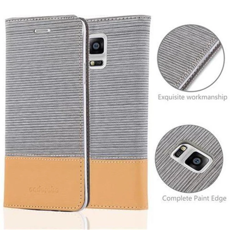 Cadorabo Hülle kompatibel mit Samsung Galaxy NOTE 4 Schutzhülle mit Magnetverschluss, Standfunktion und Kartenfach