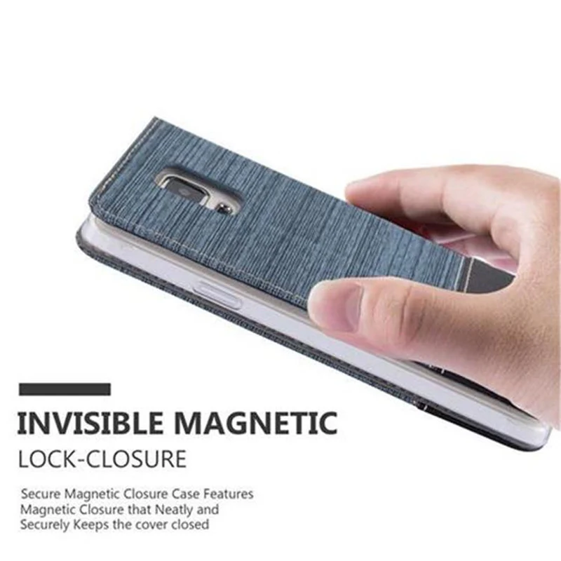 Cadorabo Hülle kompatibel mit Samsung Galaxy NOTE 4 Schutzhülle mit Magnetverschluss, Standfunktion und Kartenfach