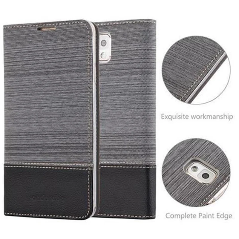 Cadorabo Hülle kompatibel mit Samsung Galaxy NOTE 3 Schutzhülle mit Magnetverschluss, Standfunktion und Kartenfach