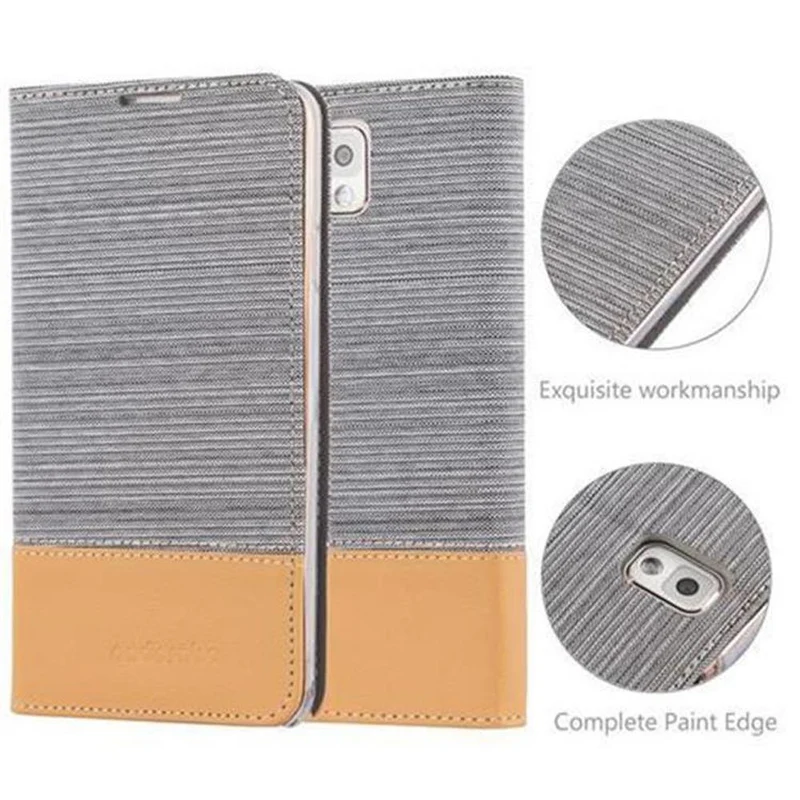 Cadorabo Hülle kompatibel mit Samsung Galaxy NOTE 3 Schutzhülle mit Magnetverschluss, Standfunktion und Kartenfach