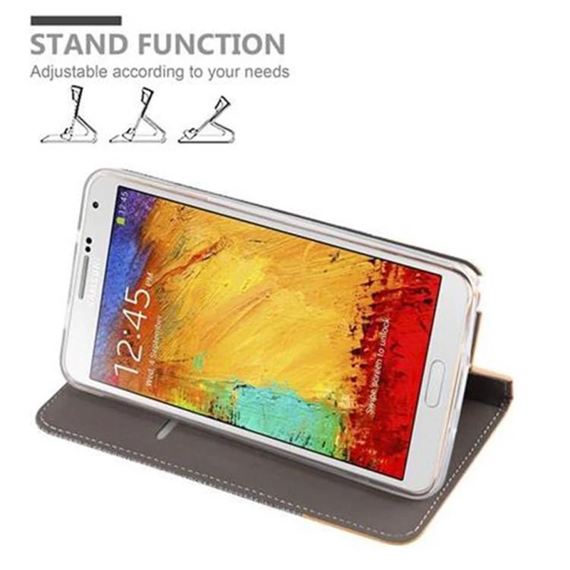 Cadorabo Hülle kompatibel mit Samsung Galaxy NOTE 3 Schutzhülle mit Magnetverschluss, Standfunktion und Kartenfach