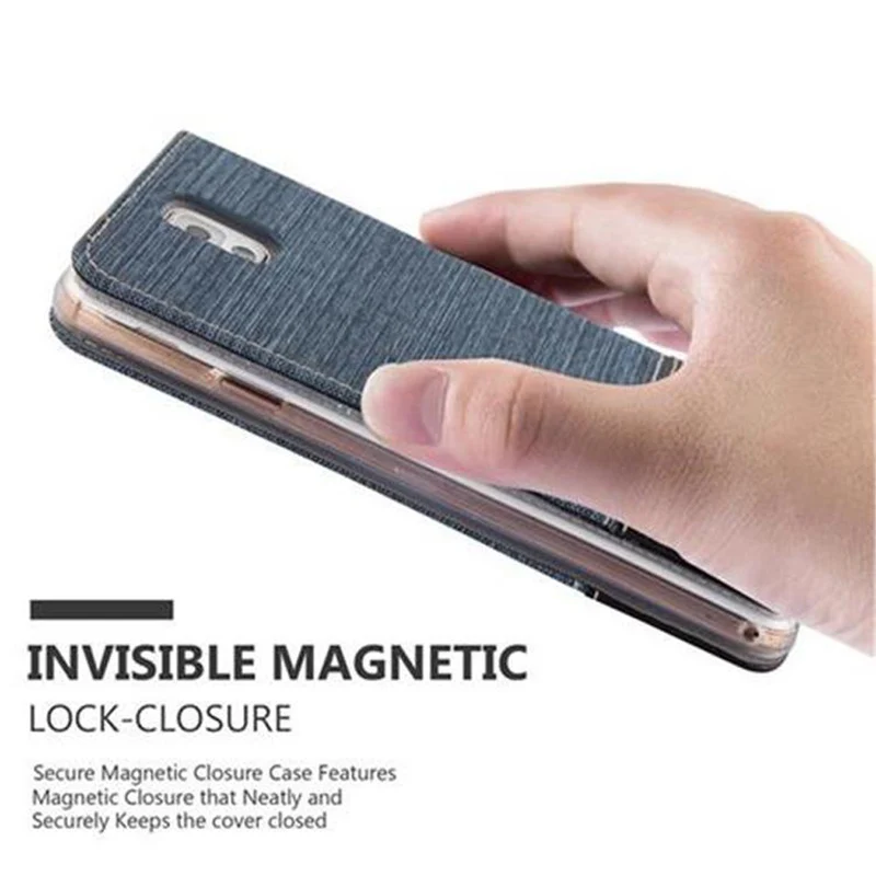 Cadorabo Hülle kompatibel mit Samsung Galaxy NOTE 3 Schutzhülle mit Magnetverschluss, Standfunktion und Kartenfach