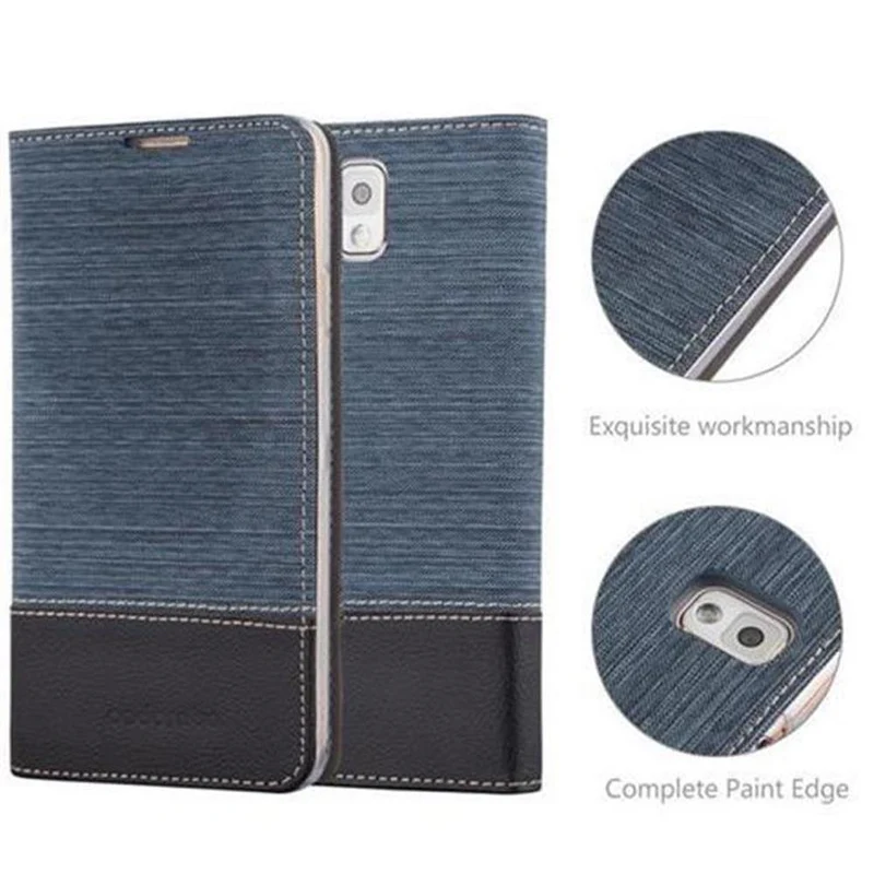 Cadorabo Hülle kompatibel mit Samsung Galaxy NOTE 3 Schutzhülle mit Magnetverschluss, Standfunktion und Kartenfach
